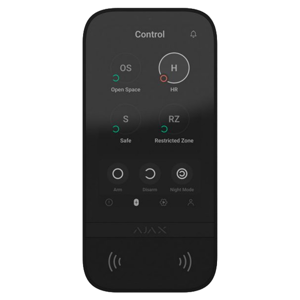 Клавіатура Ajax KeyPad TouchScreen (8EU) black