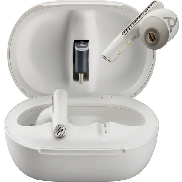 Навушники з мікрофоном Poly TWS Voyager Free 60+ Earbuds + BT700C + TSCHC White