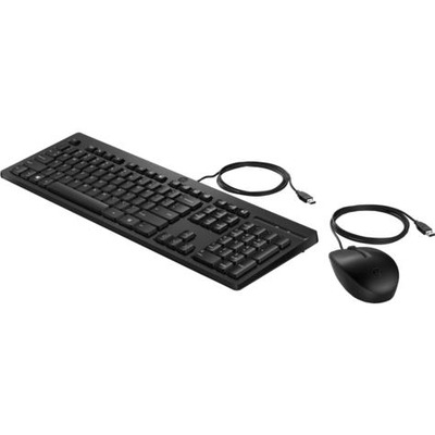 Комплект клавіатура та миша НР 225, USB-A, EN/UK, чорний