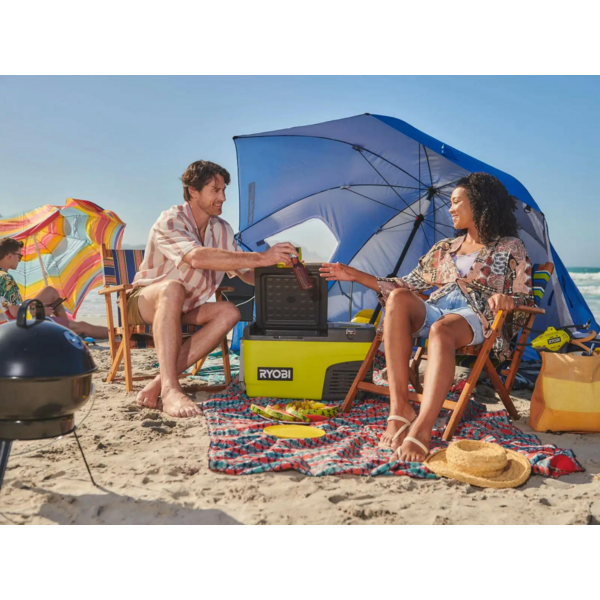 Холодильник акумуляторний мобільний Ryobi RY18CB23A-0 18В ONE+ 220В або 12В температура +20…-20 23л 2 порти для АКБ 13.5