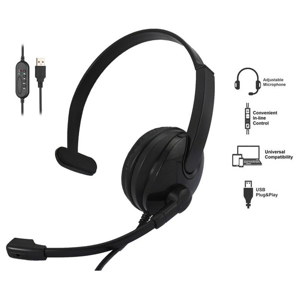 Наушники 2E CH12MU Mono On-Ear USB (2E-CH12MU)
