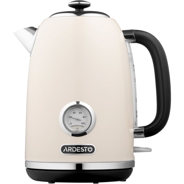 Электрочайник Ardesto Vintage Dream 1.8л, Strix, металл, бежевый матовый