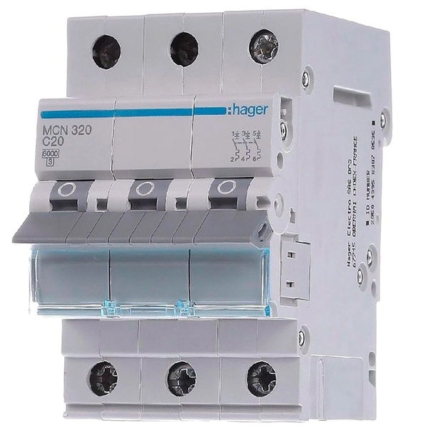 Триполюсний автоматичний вимикач Hager MCN320