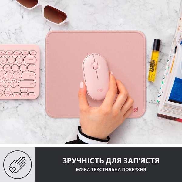 Килимок для миші Logitech Mouse Pad Studio Darker Rose 956-000050