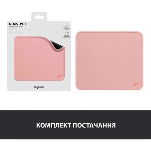 Килимок для миші Logitech Mouse Pad Studio Darker Rose 956-000050