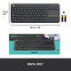 Клавиатура беспроводная Logitech K400 Plus Black (920-007145)