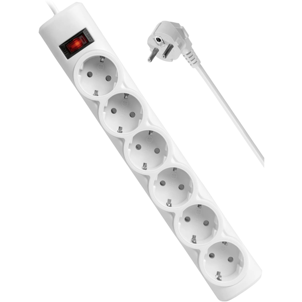 Мережевий фільтр DEFENDER (994930)DFS 155 5m 6 роз white UA