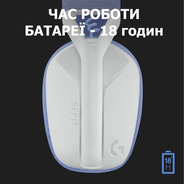 Наушники Logitech G435 Wireless White (981-001074)