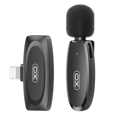 Мікрофон петличний бездротовий  XO MKF08B Lightning Black