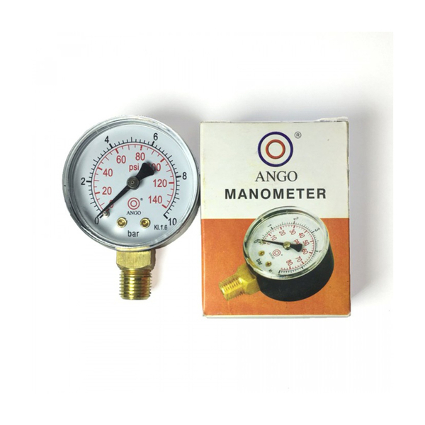 Манометр 1/4 0-4 bar, нижнє під'єднання (673)