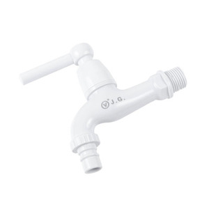 Кран зливний (водорозбірний) 1/2 пластиковий 18,5 см білий WF Р-1303 Valve J.G.