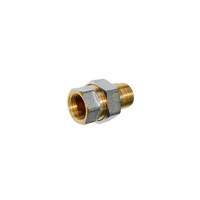 Зганяння-американка 1/2'' прямий Valve JG, нікельований