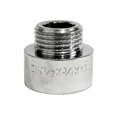 Перехід 3/8н*1/2вхромированный(блискучий) Valve J.G.