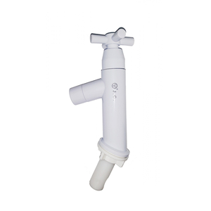 Змішувач пластик 1/2 умивальник, хрест, на гайці білий, 1101 ВF Valve J.G.