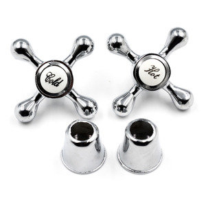 Ручка хрест, спідниця Villa на буксі хром, пара, метал, 24 шліци, посилений