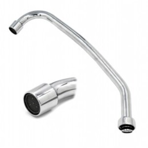 Вилив кухня вітчизняний з аєратором, нержавіюча сталь,М22, коло 26см