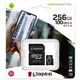 Карта памяти Memory card microSD 256GB Kingston Canvas Select Plus SDXC UHS-1 A1 Class 10, Retail + Adapter SD