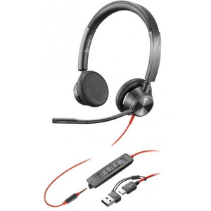 Навушники On-ear Poly Blackwire 3325-M, USB-A, USB-C, односпрямований, Microsoft Teams, чорний