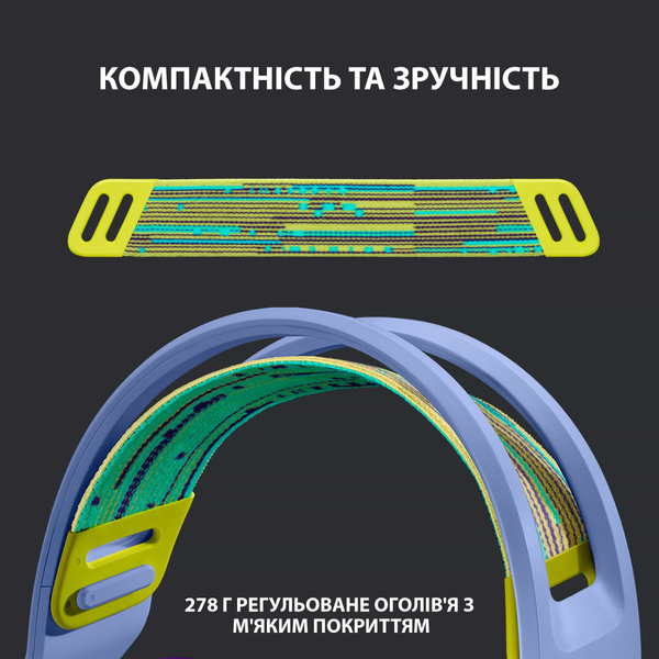 Навушники LOGITECH G733 LIGHTSPEED Wireless RGB, LILAC