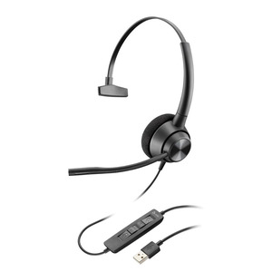 Навушники моно On-ear Poly EncorePro 310, USB-A, всеспрямований, чорний
