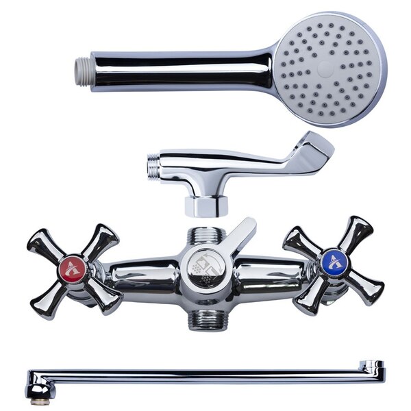 Змішувач PL 1/2" для ванни гусак прямий 350мм дивертор вбудований картріджний AQUATICA PL-2C255C (9777200)