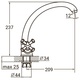 Змішувач PL 1/2" для кухні гусак вухо на гайці AQUATICA PL-4B155C (9777110)