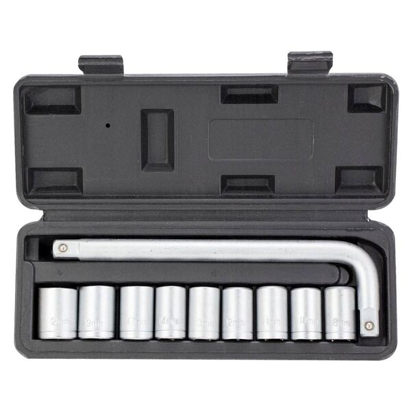 Набір насадок торцевих 1/2 9шт + вороток (кейс) GRAD (6003035)