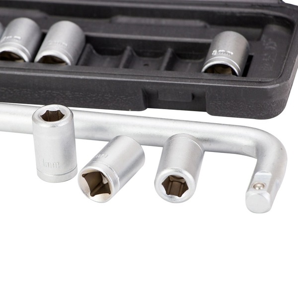 Набір насадок торцевих 1/2 9шт + вороток (кейс) GRAD (6003035)