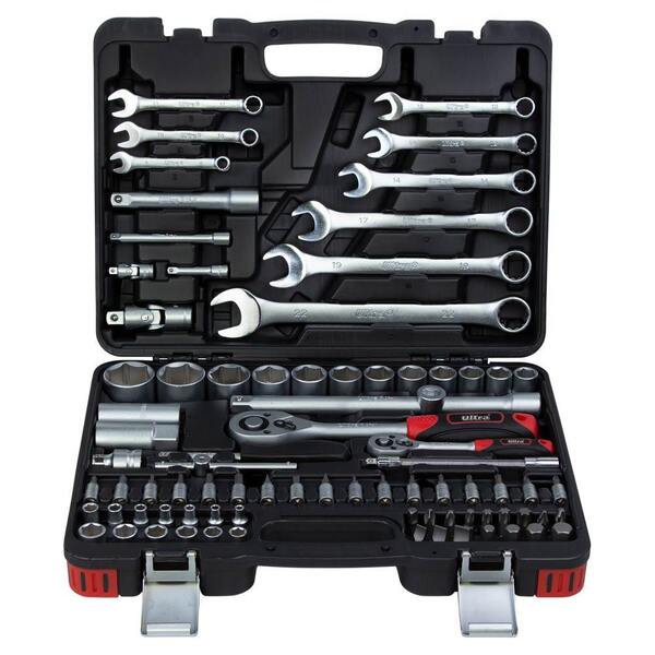 Набір насадок торцевих і біти 1/4, 1/2 82шт CrV ULTRA (6001142)