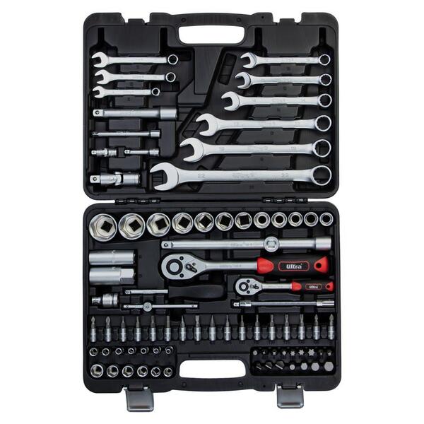 Набір насадок торцевих і біти 1/4, 1/2 82шт CrV ULTRA (6001142)
