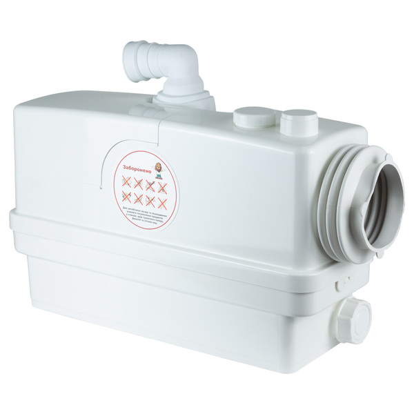 Фекальний насос (каналізаційна станція) LEO 0.6кВт Hmax 8.5м Qmax 110л/хв 3 входи + боковий вхід 90мм (776916)
