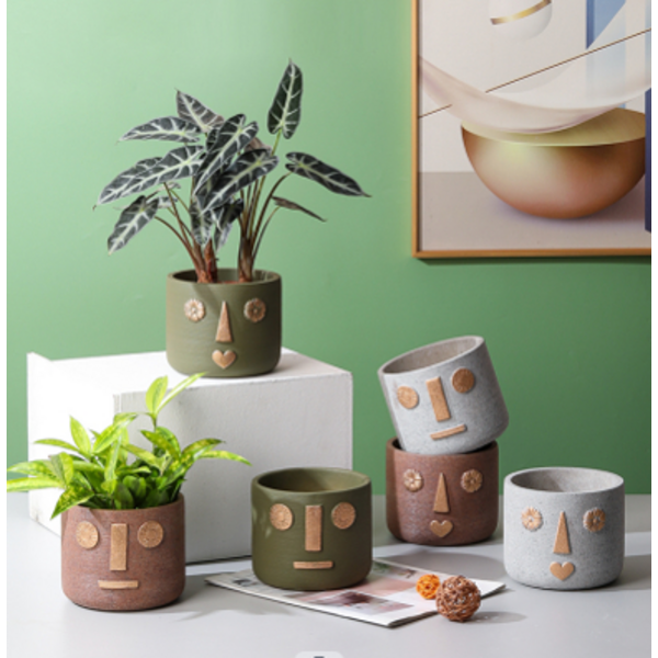 Горщик для квітів LED HOB / 14Х13 см/ в ас-ті/ без піддона (A040056)