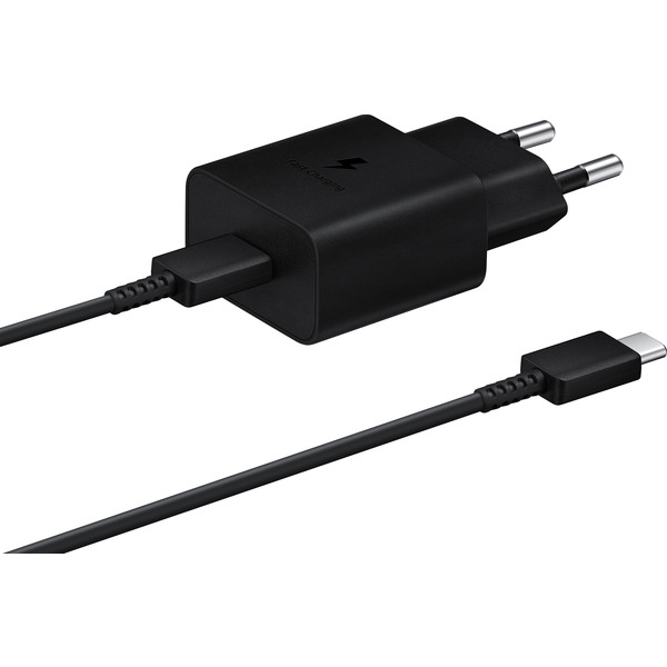 Мережевий зарядний пристрій Samsung EP-T1510X Black, 1хUSB Type-C, 15W + кабель USB Type-C (EP-T1510XBEGEU)