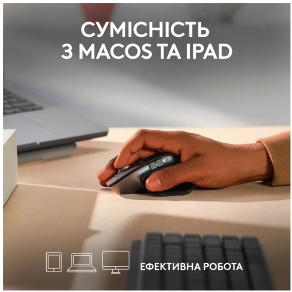 Мышь Bluetooth Logitech MX Master 3S For Mac Space Grey (910-006571)