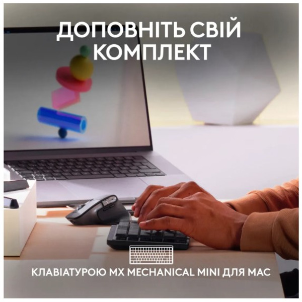 Мышь Bluetooth Logitech MX Master 3S For Mac Space Grey (910-006571)