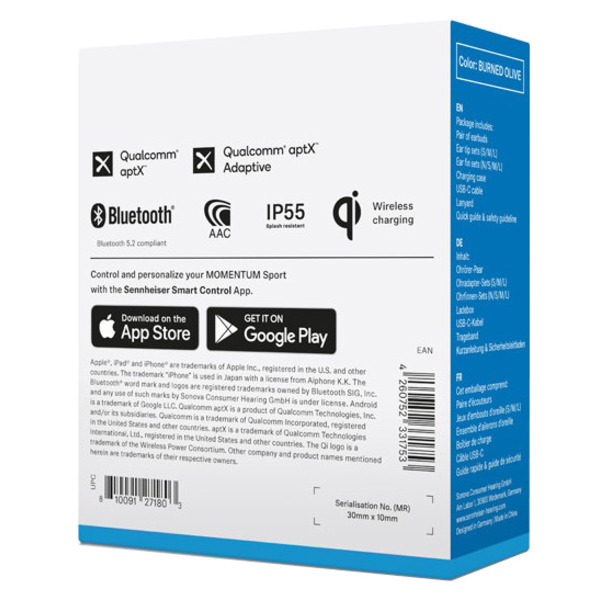 Навушники SENNHEISER MOMENTUM Sport True Wireless Чорний