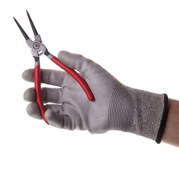 Щипці для зняття стопорних кілець прямі на стискання 180 мм INTERTOOL HT-7011