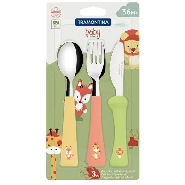 Столові прилади дит. TRAMONTINA Baby Friends X3пр.стол.приб. (23797/906)