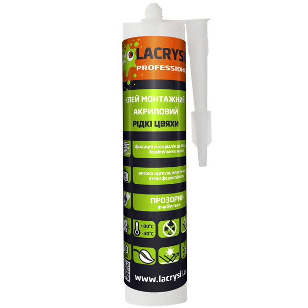 Клей акриловий Lacrysil РІДКІ ЦВЯХИ Прозорий / 0.28 kg