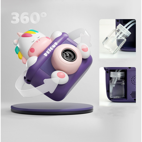 Генератор мыльных пузырей Beiens Фотоаппарат Единорог (907D)