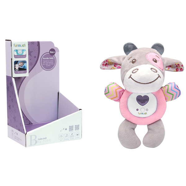 Игрушка Funmuch Коровка мягкая с музыкальными и световыми эффектами