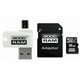 Карта памяти MicroSDHC 16GB UHS-I Class 10 Goodram + SD-adapter + OTG Card Reader (M1A4-0160R12)