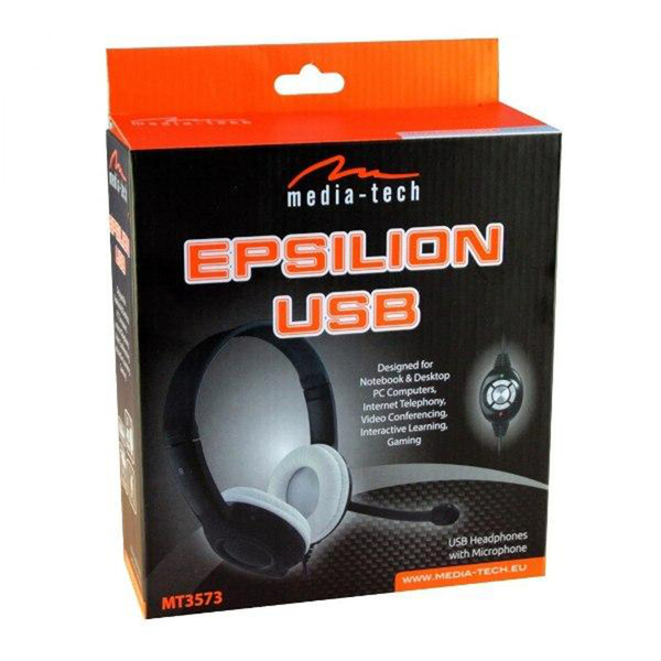 Гарнитура Media-Tech Epsilion USB Black (MT3573)
