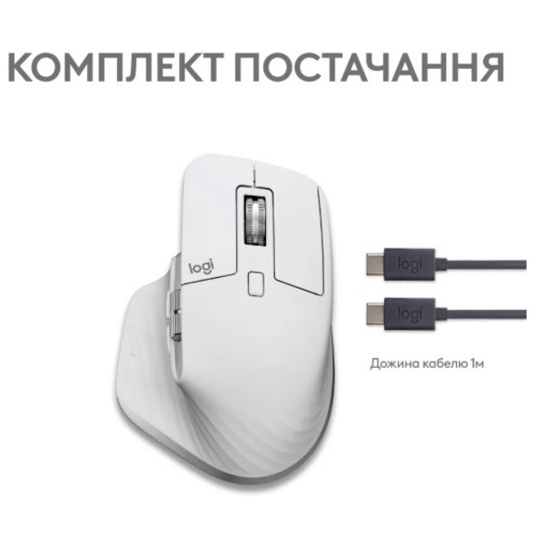 Миша Bluetooth Logitech MX Master 3S For Mac Pale Grey (910-006572)