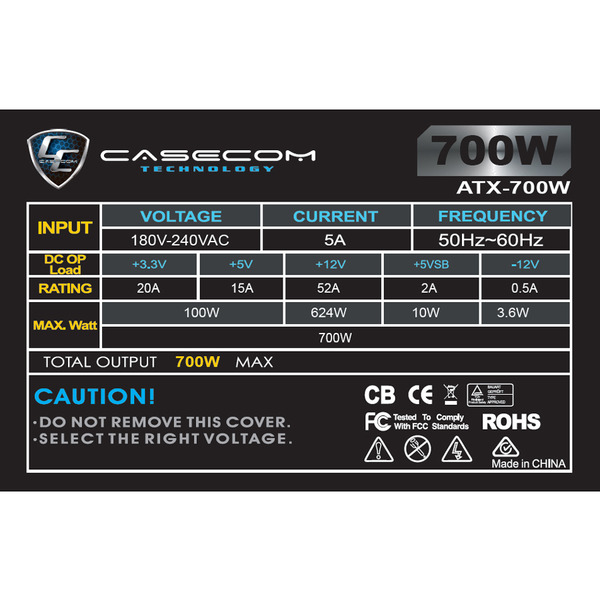 Блок живлення CaseCom CM 700 ATX