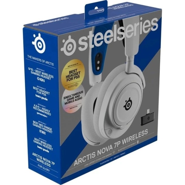Наушники SteelSeries Arctis Nova 7P Wireless White