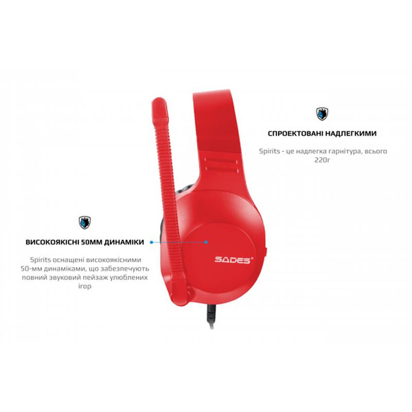 Навушники Sades SA-721 Spirits Red (sa721rdj)