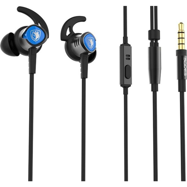 Навушники Sades SA-606 Wings 20 Black/Blue (sa606blj)