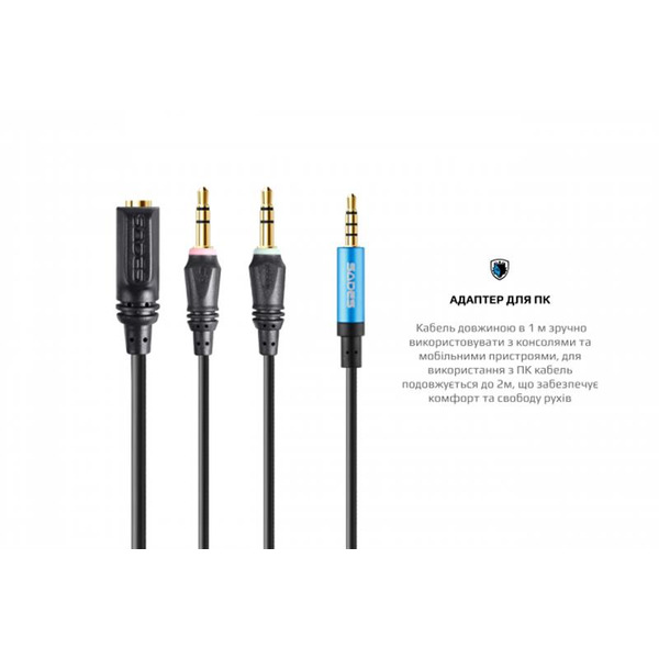 Гарнитура Sades SA-722 Dpower Black/Blue (sa722blj)