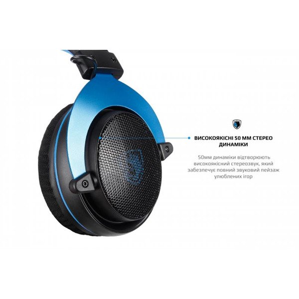 Гарнитура Sades SA-723 Mpower Blue/Black (sa723blj)